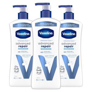 Lot of 3, Brand New Vaseline Intensive Care Advanced Repair Body Lotion 20.3 oz